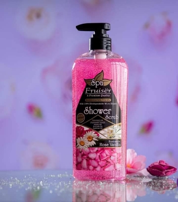 Picture of International Malaysian product Body wash Shower scrub SPA ROSE VANILLA used for male / female- 730 ml