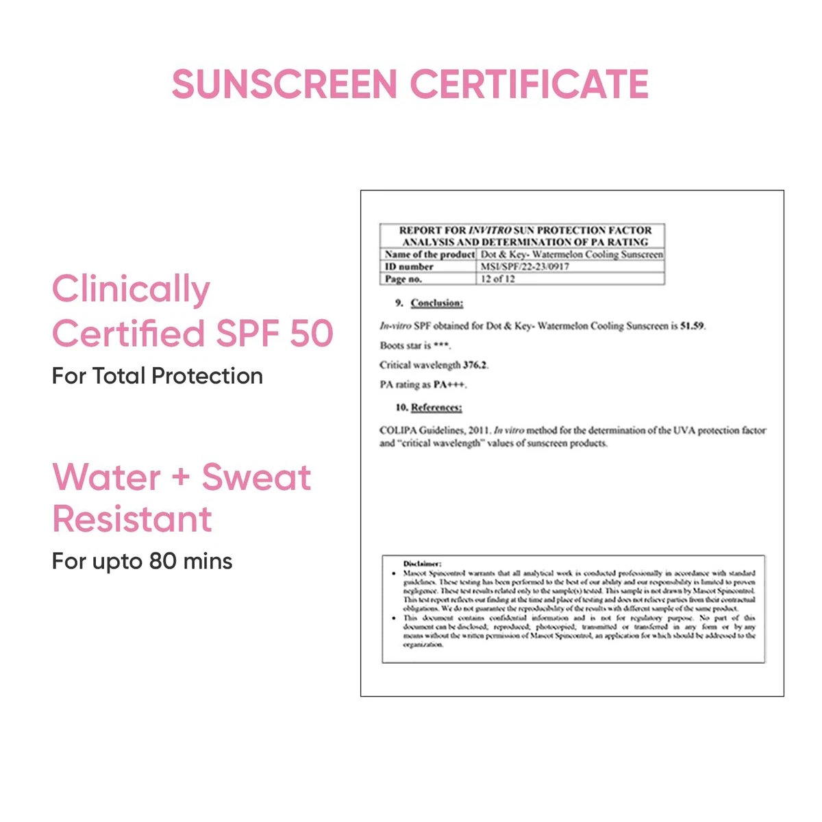 Picture of Dot & Key Watermelon Hyaluronic Cooling Sunscreen SPF 50 PA+++ for Oily, 50g