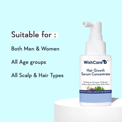 Picture of WishCare Hair Growth Serum Concentrate - 3% Redensyl, 4% Anagain, 2% Baicapil, Caffeine, Biotin, Plant Keratin & Rice Water - Hair Growth Serum for Men & Women