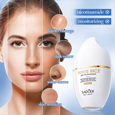 Picture of Sadoer Brightening, Lifting and Moisturizing Essence White Rice Niacinamide Serum - 50ml