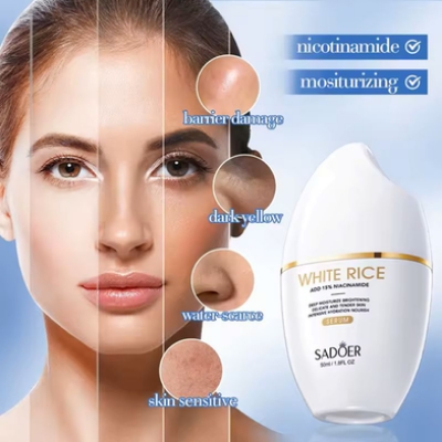 Picture of Sadoer Brightening, Lifting and Moisturizing Essence White Rice Niacinamide Serum - 50ml