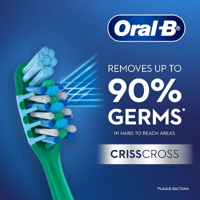 Picture of Oral-B Crisscross Gum Care Deep Clean Soft Bristle Toothbrush For Adults, Tongue Cleaner, Multicolour Toothbrush Set, Oral B Dentist Recommended Brand ( Buy 2 Get 2 Free)