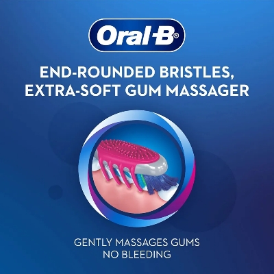 Picture of Oral-B Crisscross Gum Care Deep Clean Soft Bristle Toothbrush For Adults, Tongue Cleaner, Multicolour Toothbrush Set, Oral B Dentist Recommended Brand ( Buy 2 Get 2 Free)
