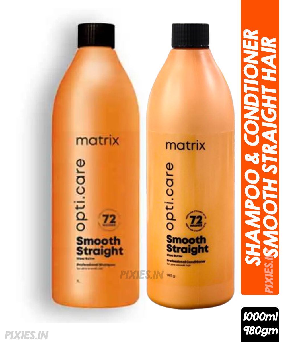 Picture of Matrix Opti.Care Professional Shampoo & Conditioner for Frizzy Hair with Shea Butter Upto 4 Days Frizz Control (1000m + 980gm)