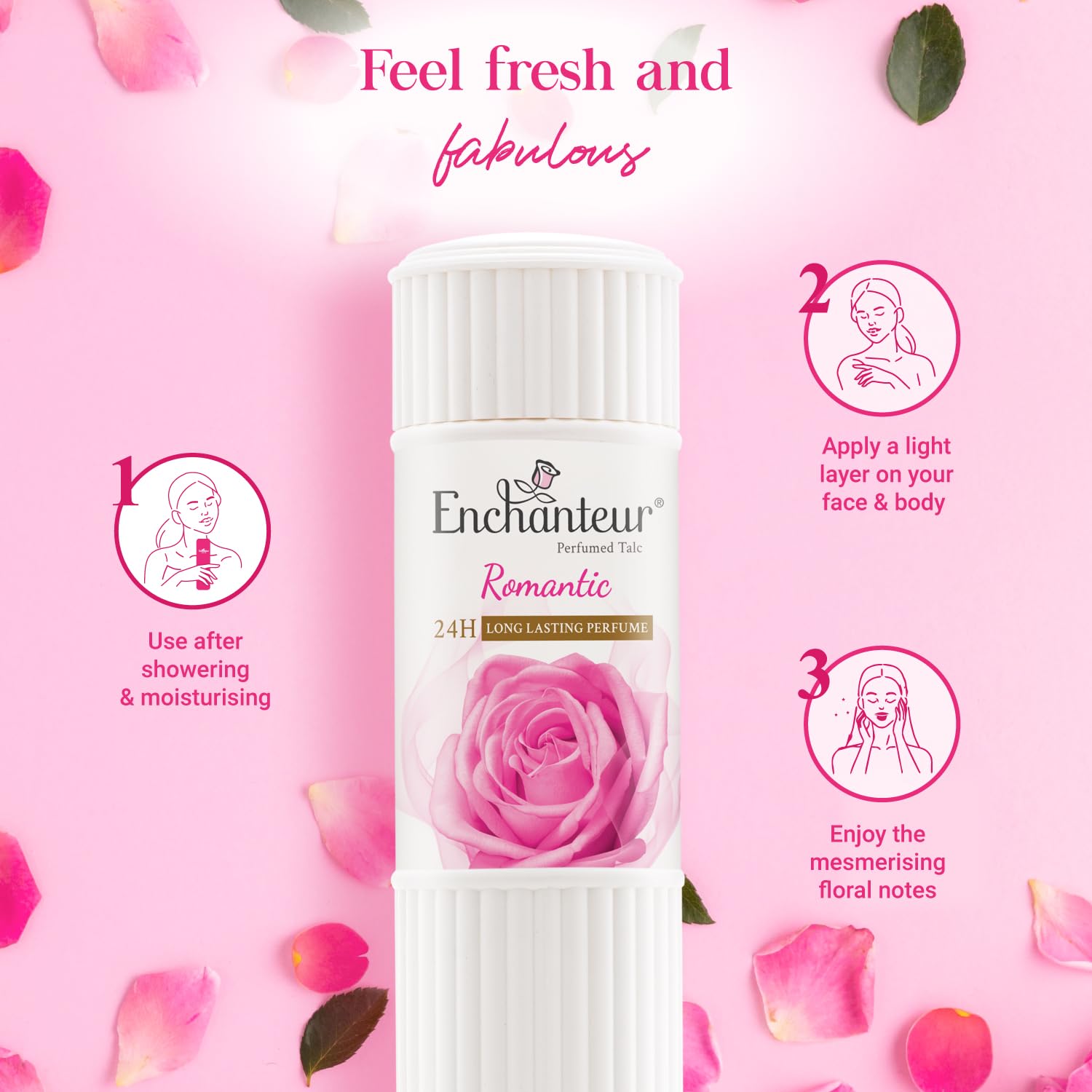 Picture of Enchanture  Perfumed Talcum Powder  Romantic  250gm
