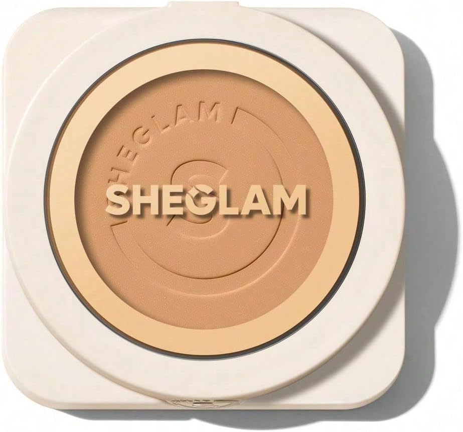 Picture of SHEGLAM SKin-Focus Full Coverage Powder Foundation Oil-Control Lightweight Face Pressed Powder Makeup-Acorn