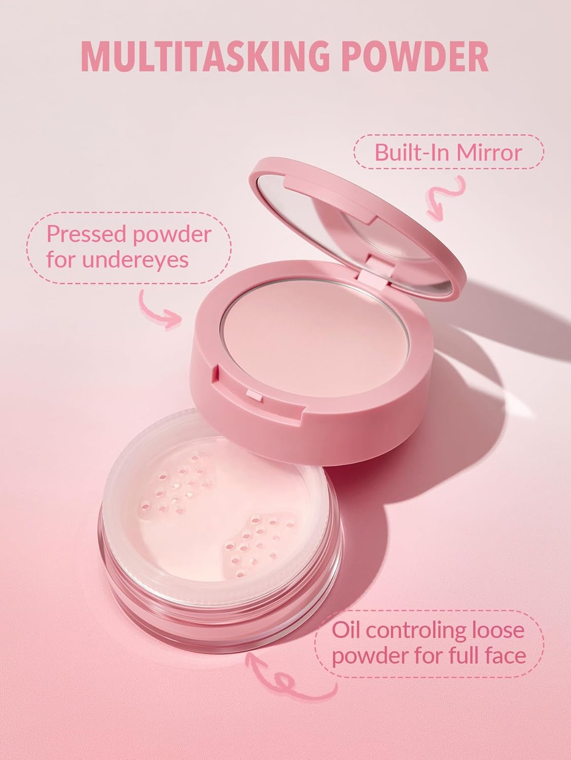 Picture of SHEGLAM Insta-Ready Face Powder Loose Under Eye Setting Powder-Bubblegum