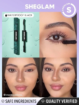 Picture of SHEGLAM 2 In 1 Black Volume and Length Waterproof Mascara Long Lasting Dual-Ended Tubing Eye Makeup