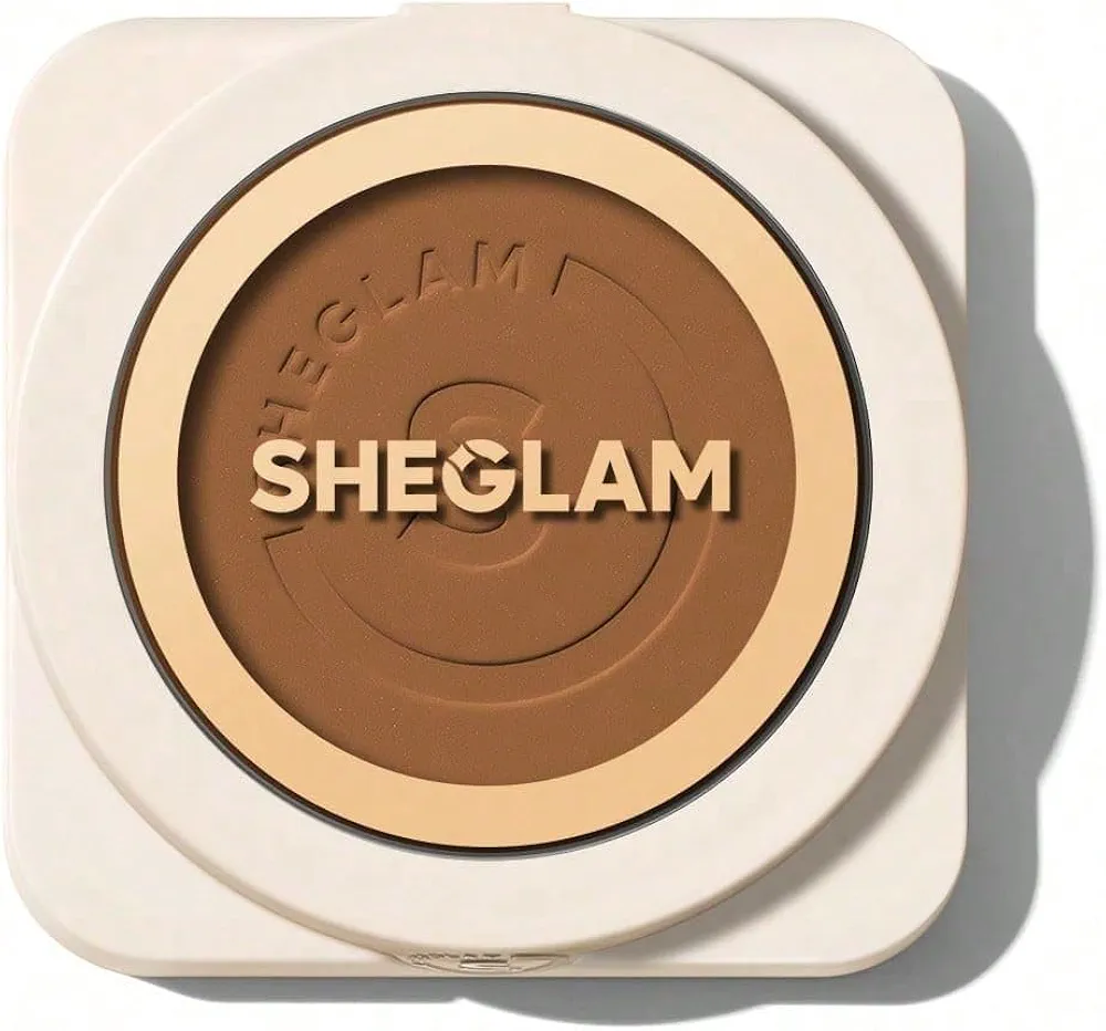 Picture of SHEGLAM SKin-Focus Full Coverage Powder Foundation Oil-Control Lightweight Face Pressed Powder Makeup-Camel