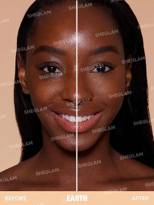 Picture of SHEGLAM SKin-Focus Full Coverage Powder Foundation Oil-Control Lightweight Face Pressed Powder Makeup-Camel