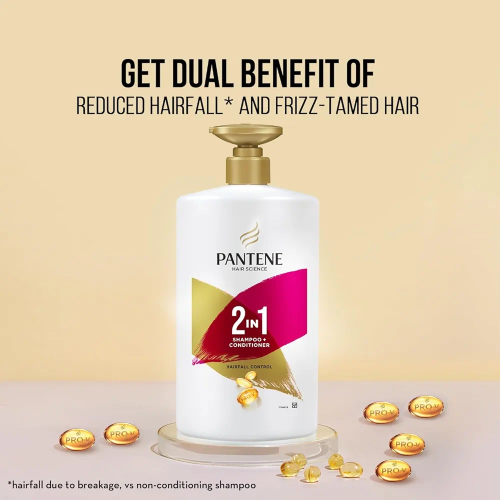 Picture of Pantene Advanced Hairfall Solution 2in1 Anti-Hairfall Shampoo & Conditioner for Women 1000ml
