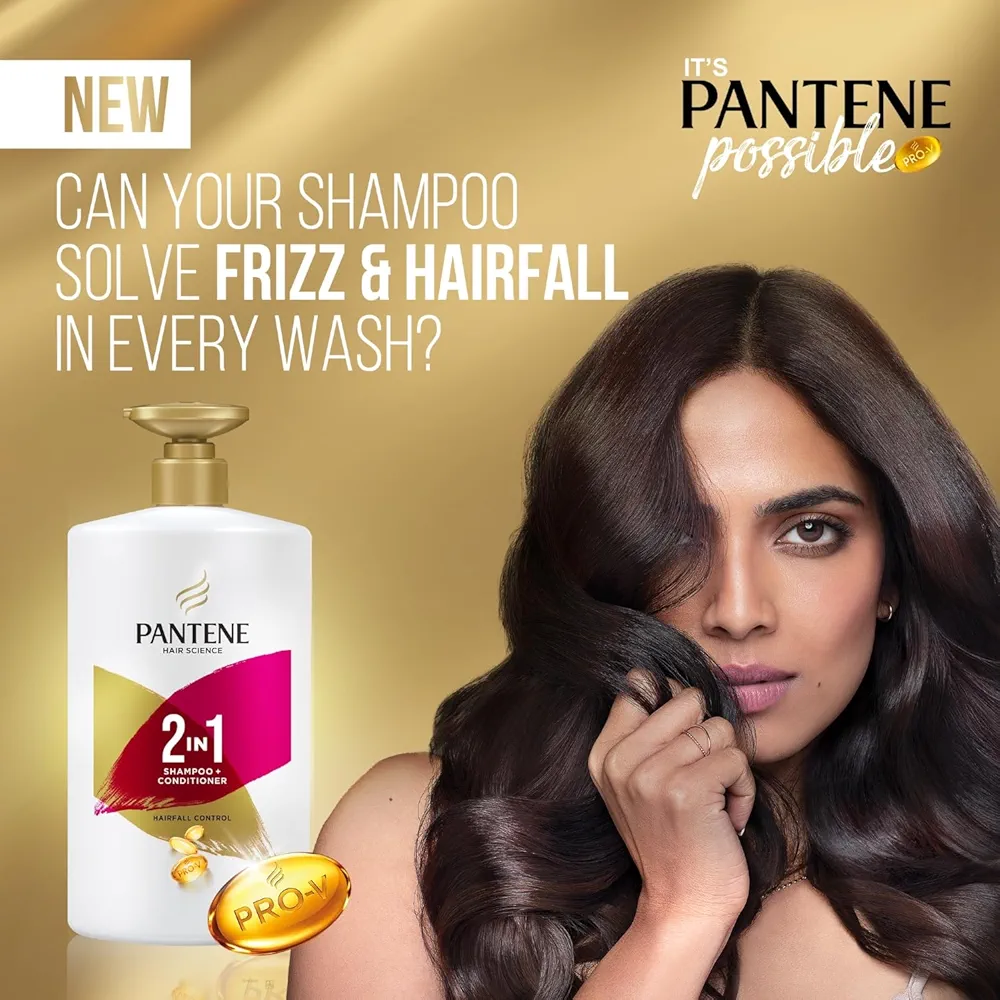 Picture of Pantene Advanced Hairfall Solution 2in1 Anti-Hairfall Shampoo & Conditioner for Women 1000ml