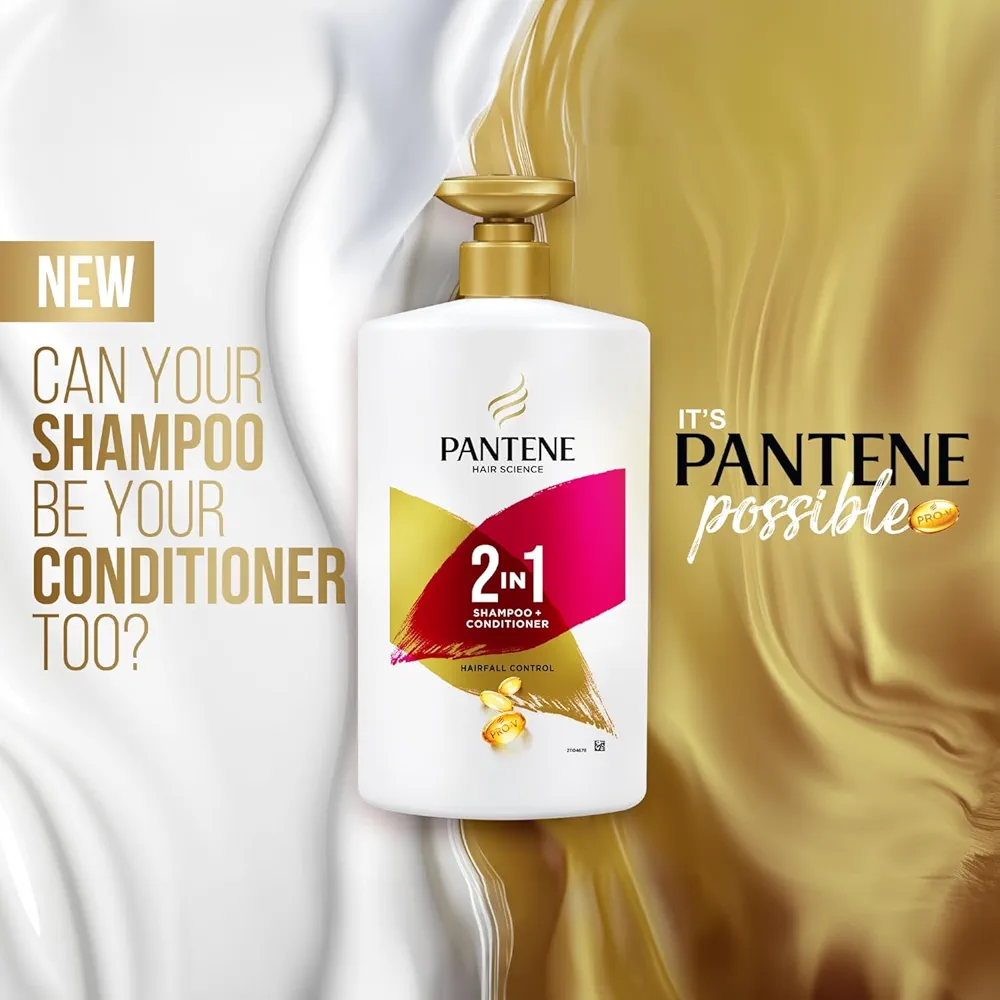 Picture of Pantene Advanced Hairfall Solution 2in1 Anti-Hairfall Shampoo & Conditioner for Women 1000ml