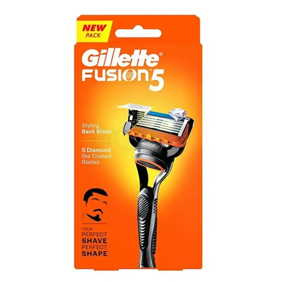 Picture of Gillette Fusion 5 Razor with Styling Black Blade & 5 Diamond Like Coated Blades