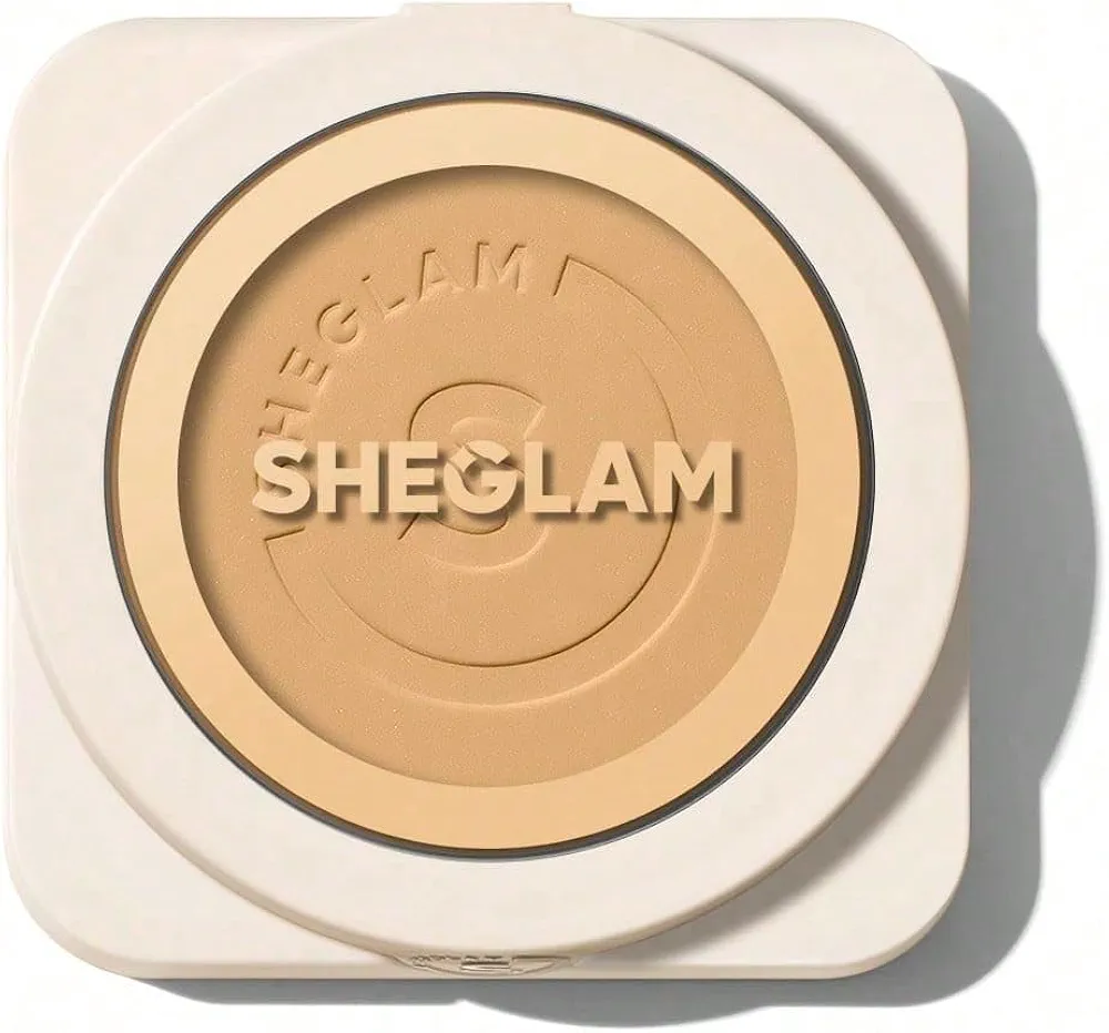 Picture of SHEGLAM SKin-Focus Full Coverage Powder Foundation Oil-Control Lightweight Face Pressed Powder Makeup-Butterscotch