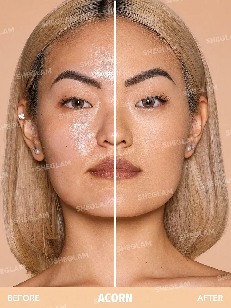 Picture of SHEGLAM SKin-Focus Full Coverage Powder Foundation Oil-Control Lightweight Face Pressed Powder Makeup-Butterscotch