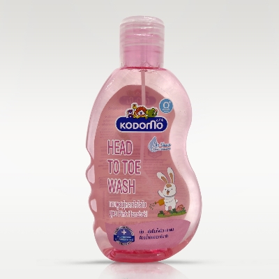 Picture of KODOMO Head to Toe Wash (Pink Hanabaki) 200 ml.