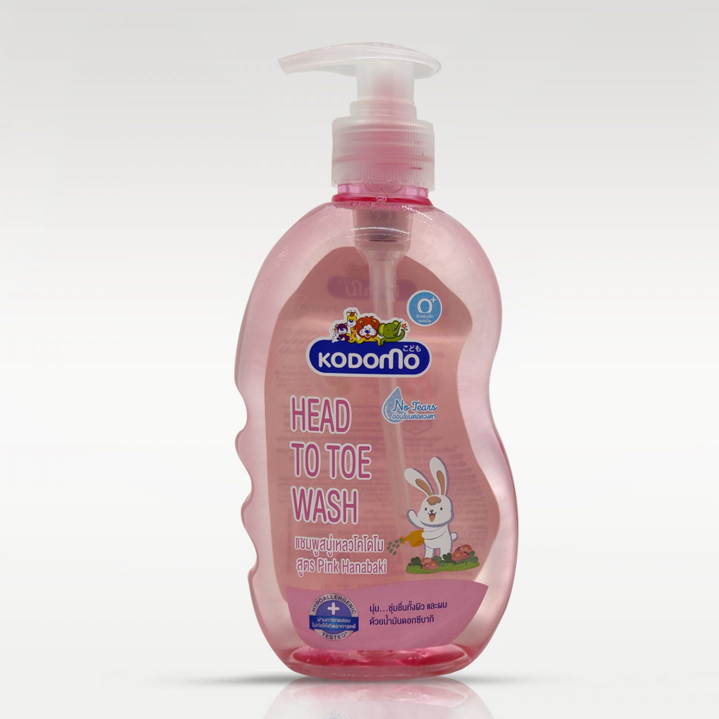 Picture of KODOMO Head to Toe Wash (Pink Hanabaki) 400 ml.