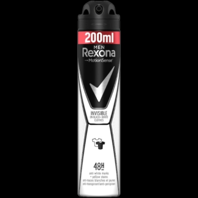 Picture of Rexona Invisible Black and White Men Deodorant Spray 200 ml
