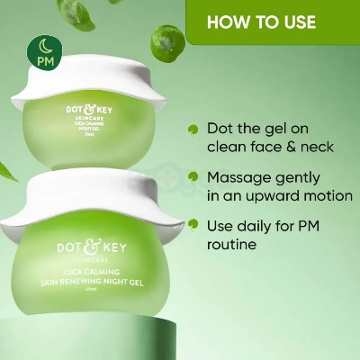 Picture of Dot and Key Cica Calming Skin Renewing Night Gel with Niacinamide & Green Tea 60ml