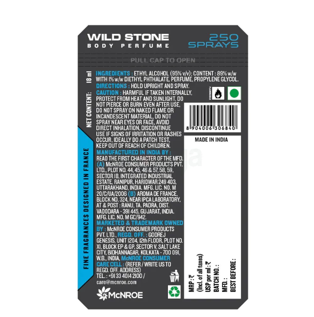 Picture of Wild Stone Move Charge Pocket Body Perfume-18ml