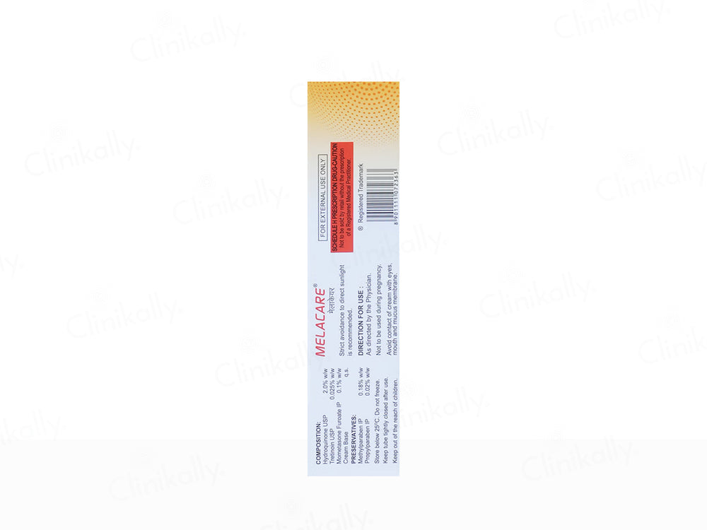 Picture of Melacare Cream (Hydroquinone/Tretinoin/Mometasone) 20gm