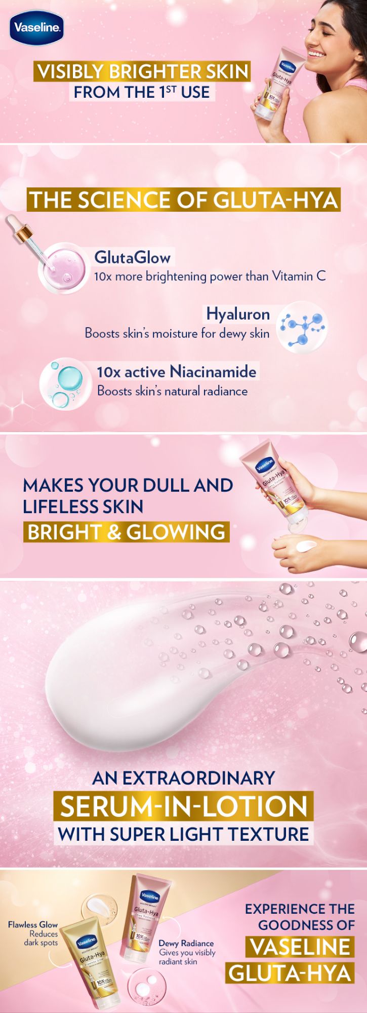 Picture of Vaseline Gluta Hya Dewy Radiance Serum in Lotion 200ml