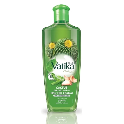 Picture of Vatika Naturals Cactus Hair Oil 300ml | Cactus, Ghergir, Ginger & Vitamins A, E, F | For Weak & Falling Hair | No Parabens, Sulphates or Silicones (300 ML)