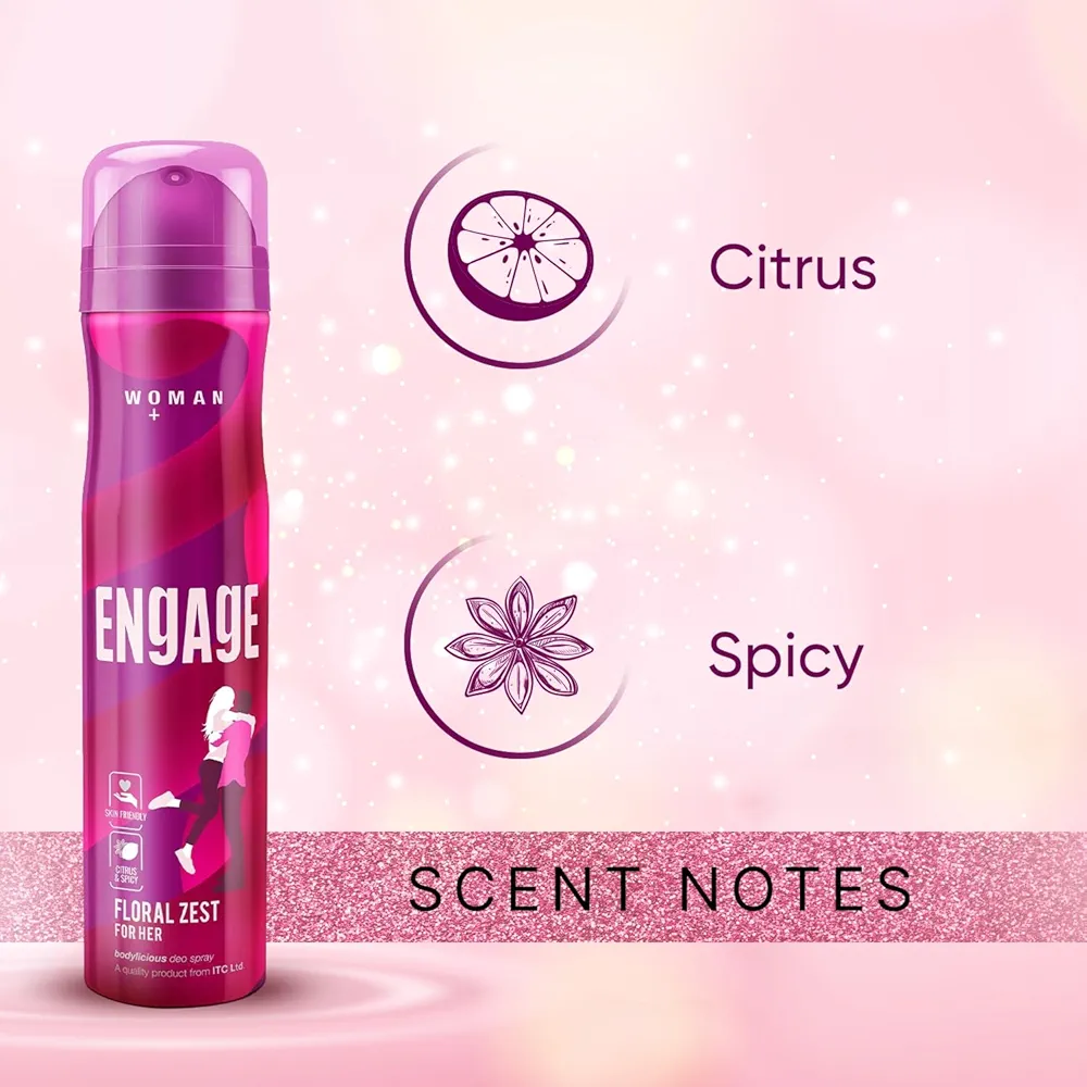 Picture of Engage  Deodorant Body spray Floral Zest  Women 150ml