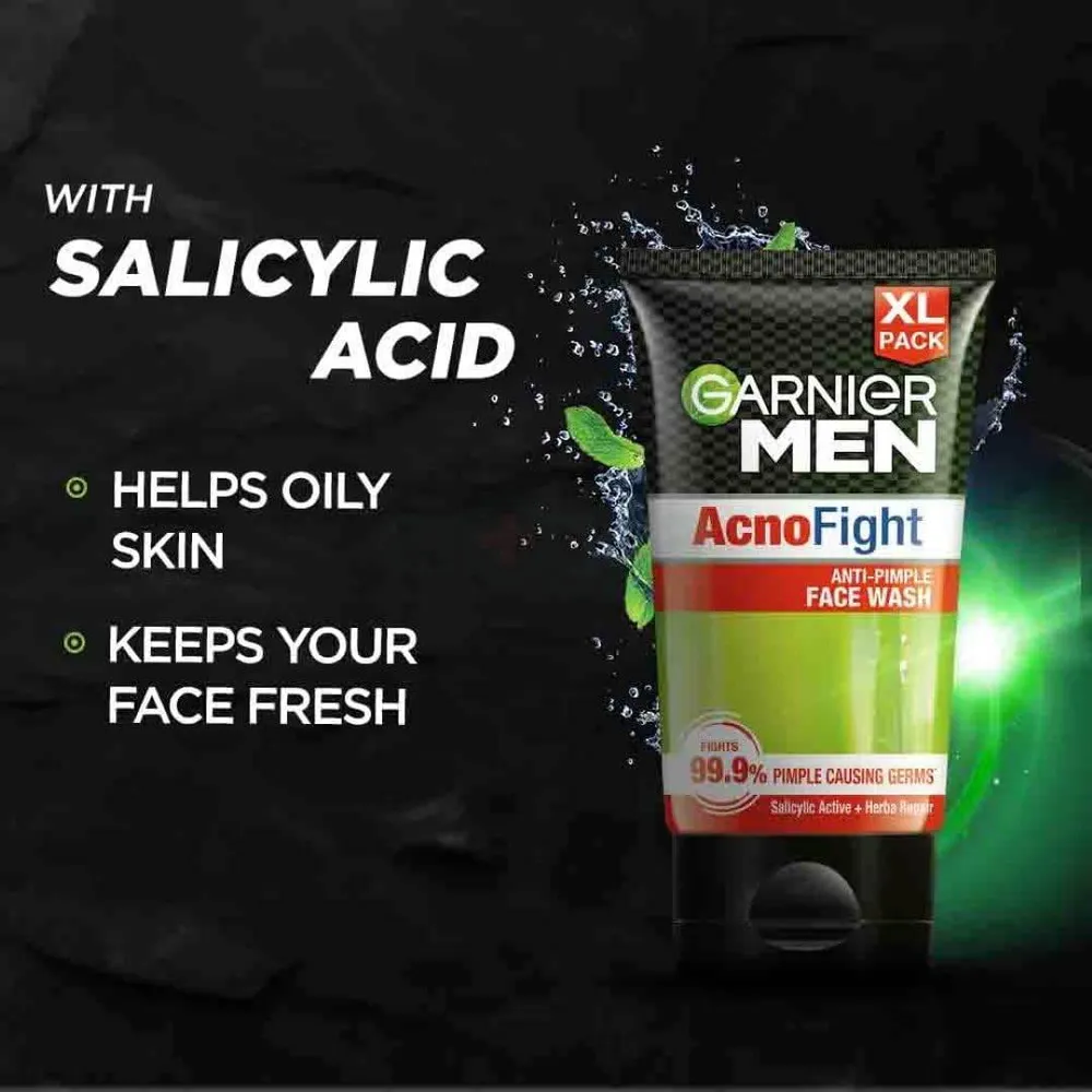 Picture of Garnier Men Acno Fight Anti Pimple Face Wash with Salicylic Active & Herba Repair 50gm