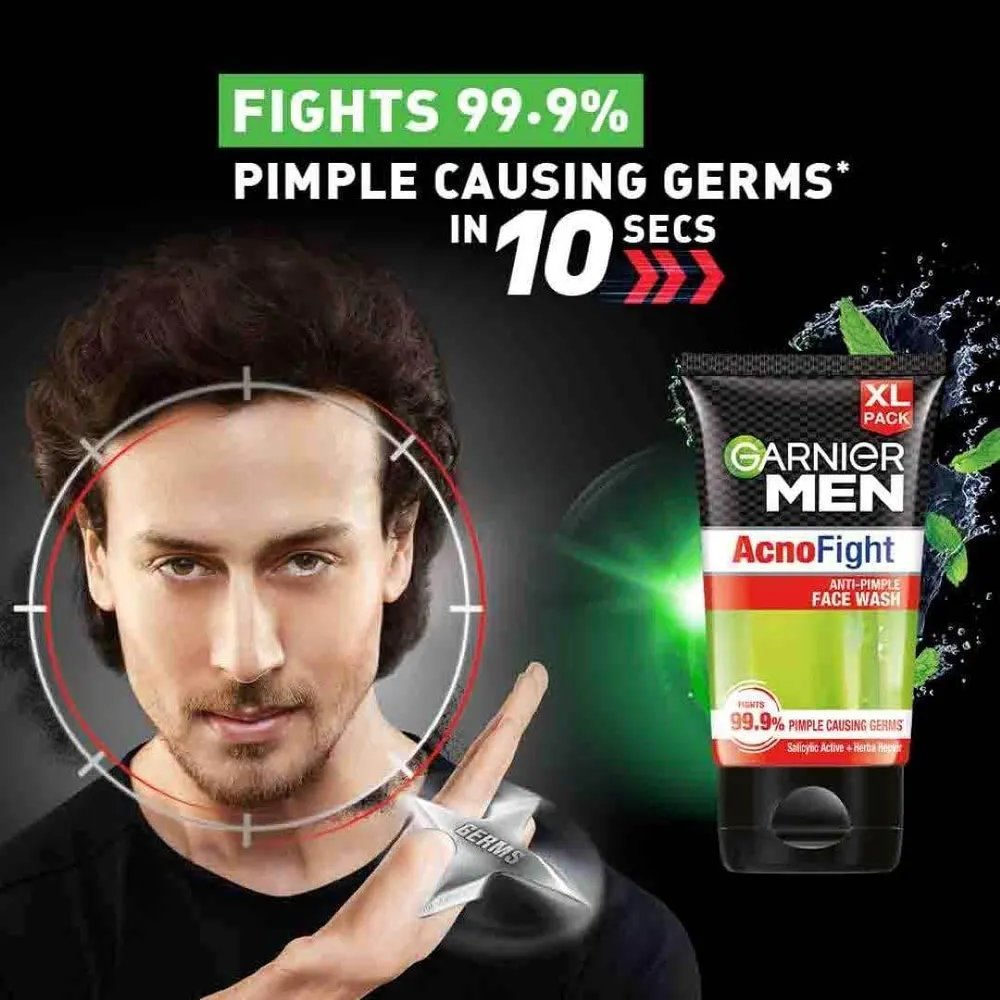 Picture of Garnier Men Acno Fight Anti Pimple Face Wash with Salicylic Active & Herba Repair 50gm