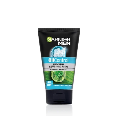 Picture of Garnier Men Oil Control Anti Shine All Day Refreshing Foam with Mineral Clay and Menthol 100ml