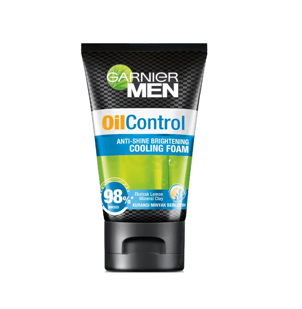 Picture of Garnier Men Oil Control Anti Shine All Day Refreshing Foam with Mineral Clay and Menthol 100ml