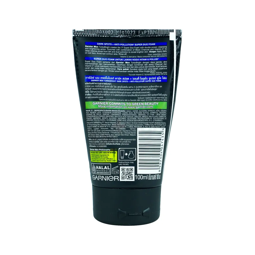 Picture of Garnier Men Turbo Bright Dark Spot & Anti-Pollution Super Duo Foam 100ml