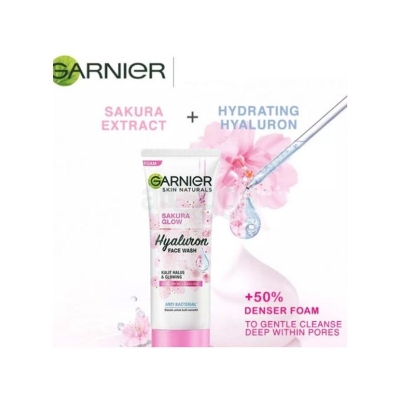 Picture of Garnier Skin Naturals Sakura Glow Hyaluron Face Wash 100ml