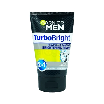 Picture of Garnier Men Turbo Bright Shaving Plus Cleansing Brightening Foam 100ml