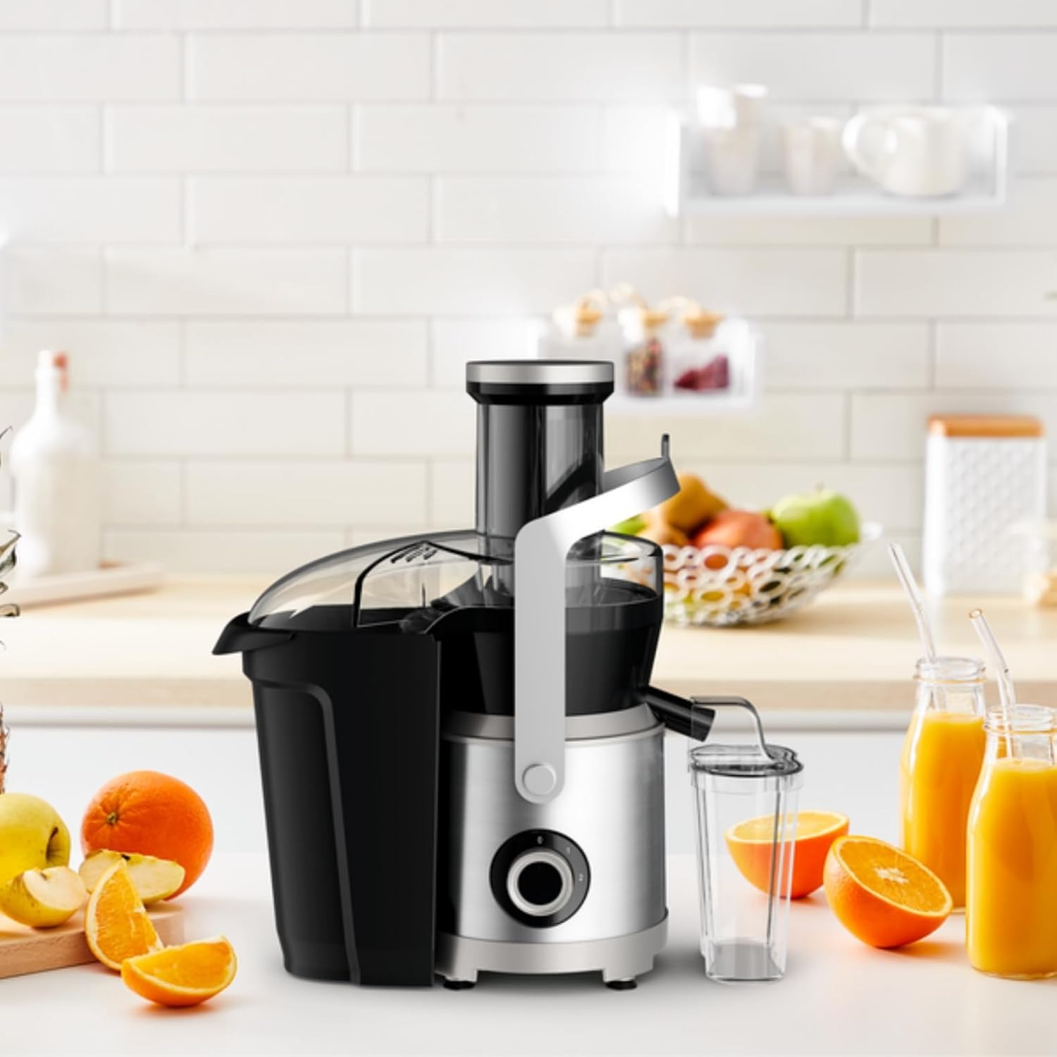 Picture of MOULINEX Juicer | Vita Press Direct Serve Citruss Press | Orange Juicer | silver & black color | 2 Years Warranty | PC603D27