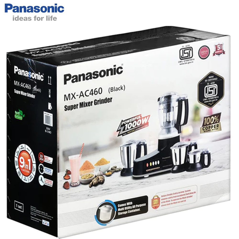  Panasonic MX-AC460 Heavy Duty Super Mixer Grinder | 1000 Watt