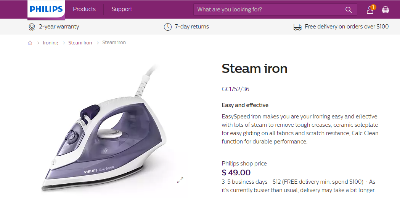 Picture of Philips GC1752/30 EasySpeed Steam Iron