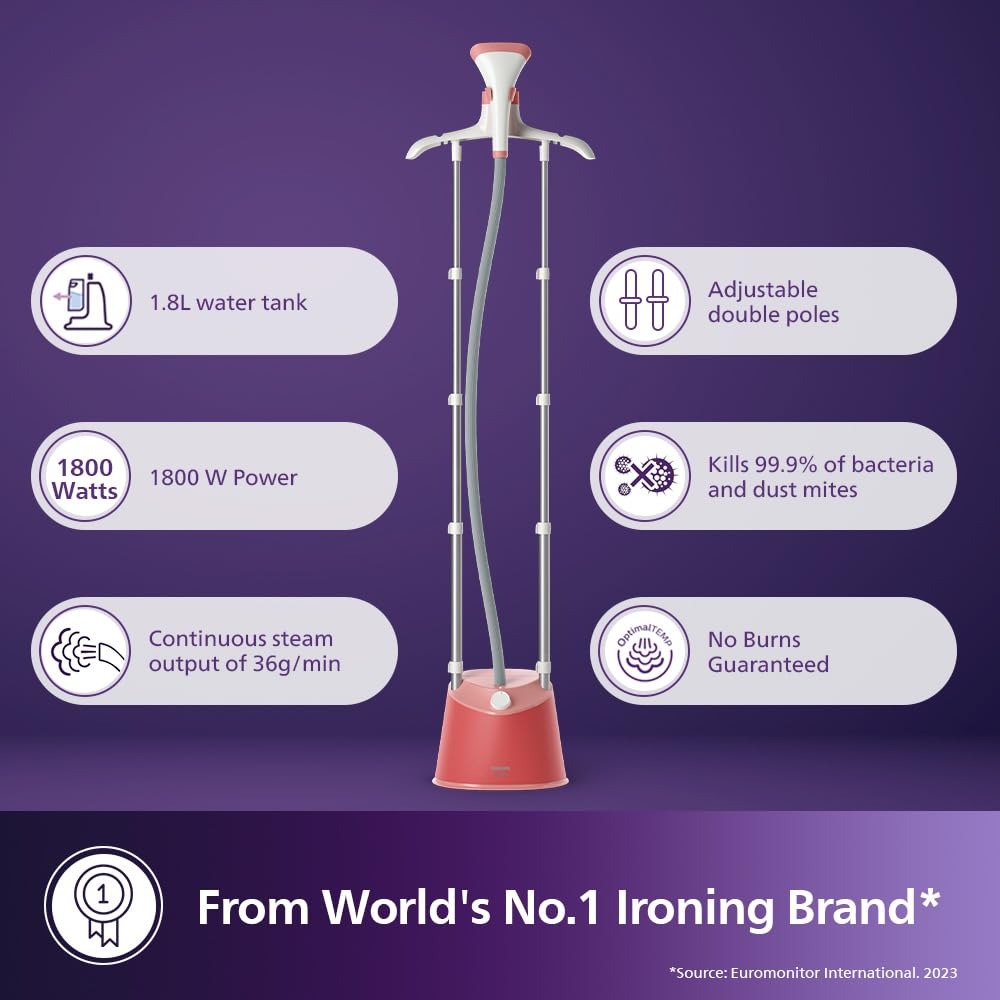 Picture of Philips STE1020/40 Double Pole Garment Steamer | 1800 Watt