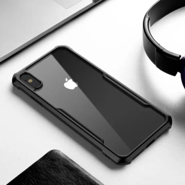 Picture of For Apple iPhone XS Max Hard Case Transparent Silica Gel Matte Shockproof Slim Thin Cover Phone Casing