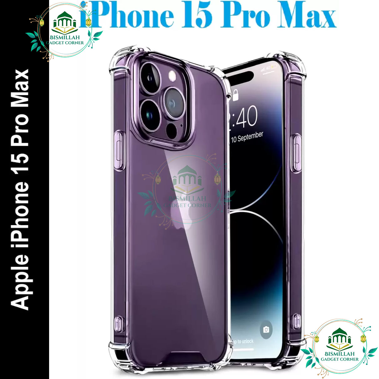 Picture of Transparent back cover For Apple iPhone 15 Pro Max Luxury transparent Protect Back Cover Soft Case