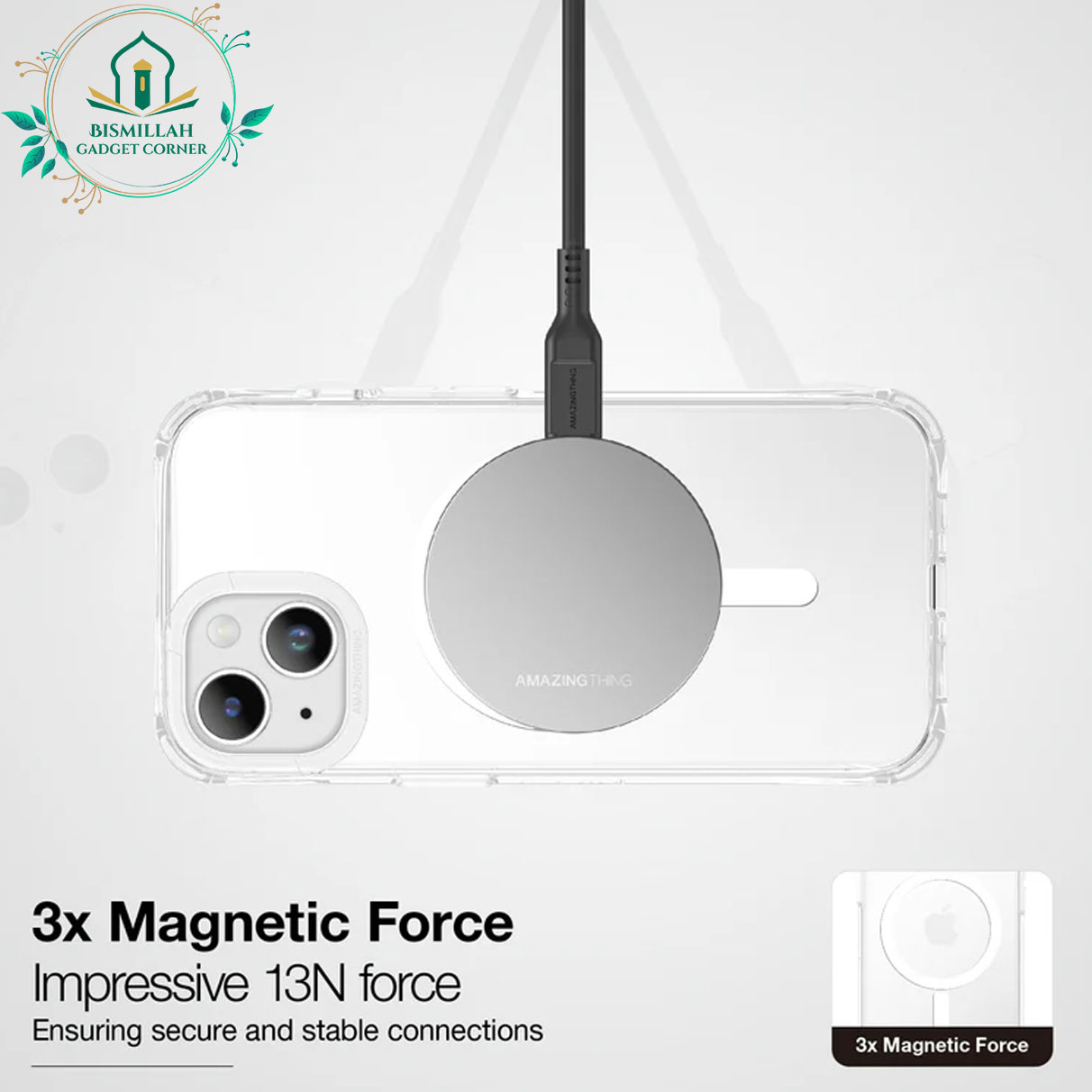 Picture of Transparent TPU / Acrylic Crystal Clear MagSafe Case for Apple IPhone 13 pro max Clear