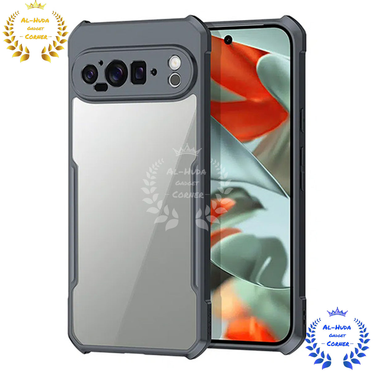 Picture of Xundd Back Cover for Google Pixel 9 Pro Transparent Hybrid Hard PC Back Bumper