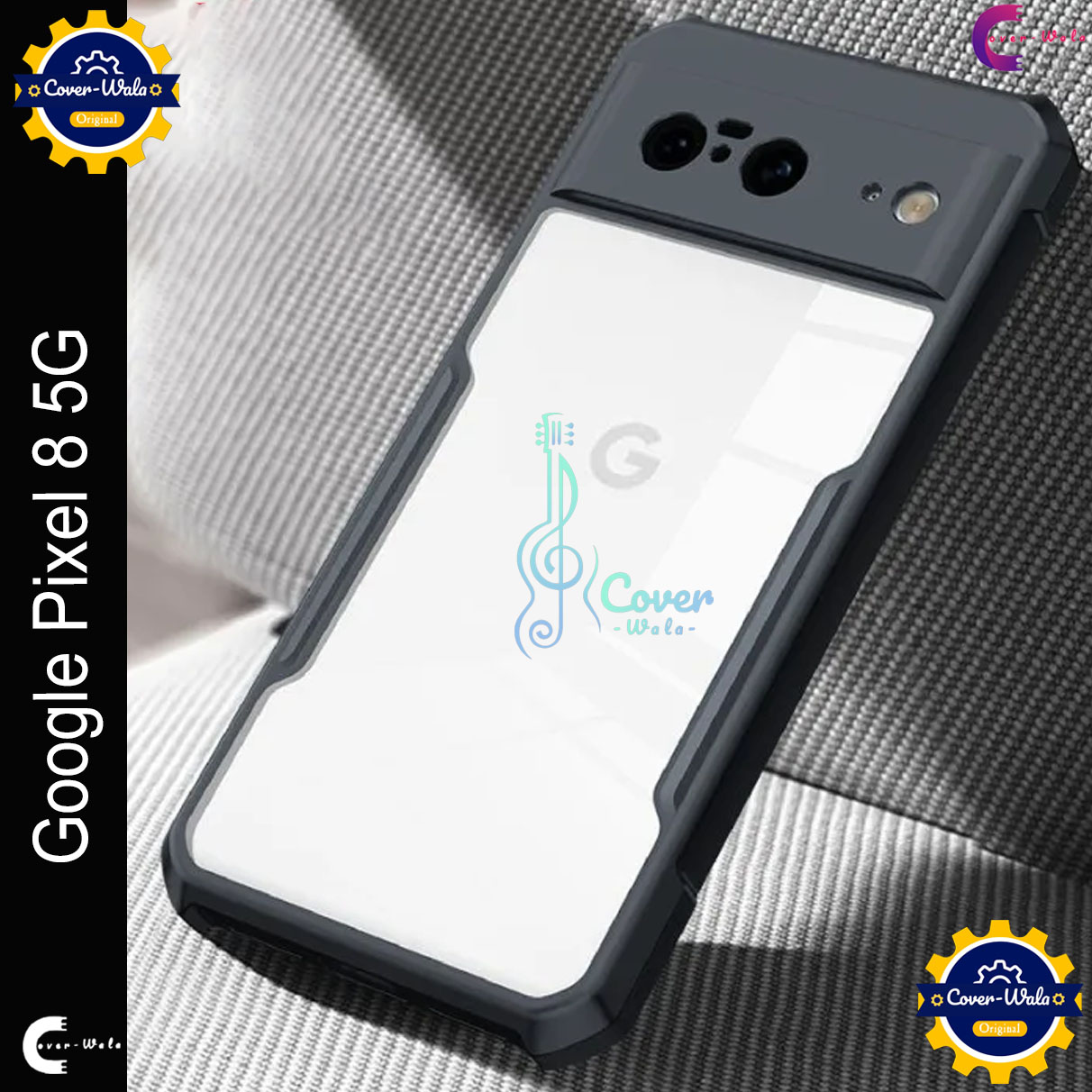 Picture of Xundd Back Cover for Google Pixel 8 5G Transparent Hybrid Hard PC Back Bumper