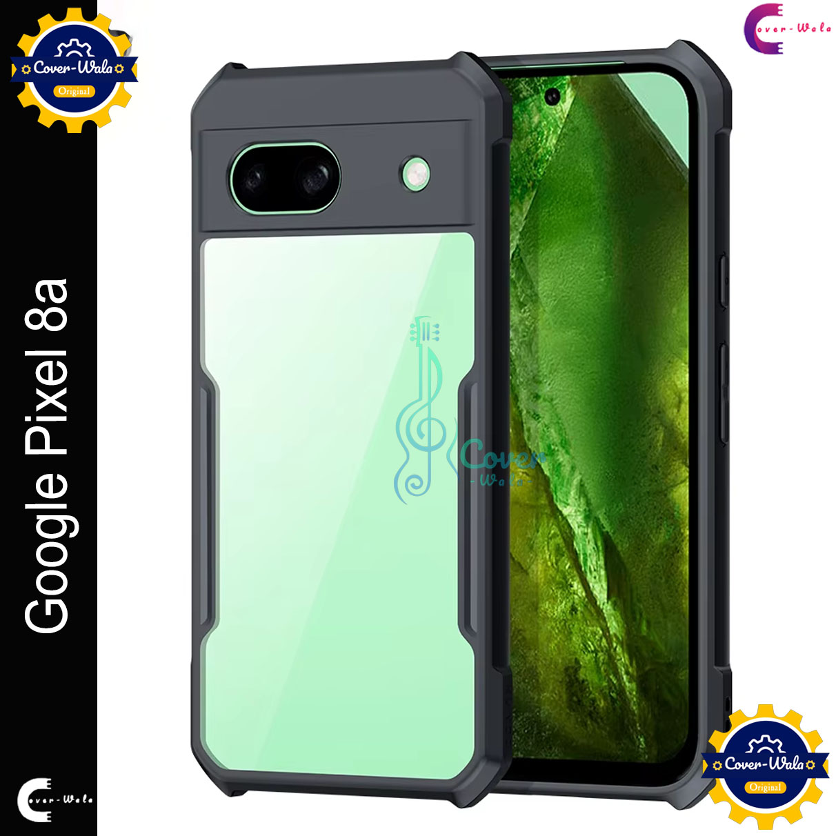 Picture of Xundd Back Cover for Google Pixel 8a 5G Transparent Hybrid Hard PC Back Bumper
