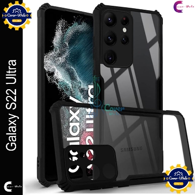 Picture of Xundd Back Cover for Samsung Galaxy S22 Ultra 5G Transparent Hybrid Hard PC Back Bumper