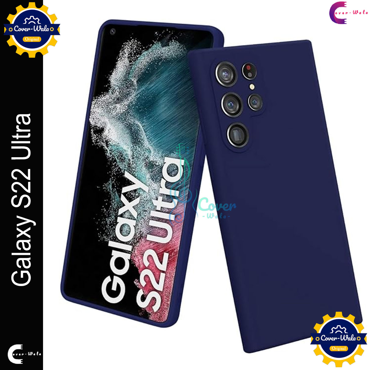 Picture of Premium Liquid Silicone Phone case for Samsung Galaxy S22 Ultra 5G Liquid Silicon Mobile Back Case Soft Silicone Phone Cover