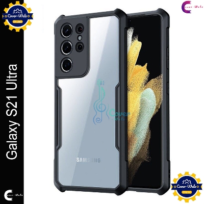 Picture of Xundd Back Cover for Samsung Galaxy S21 Ultra 5G Transparent Hybrid Hard PC Back Bumper