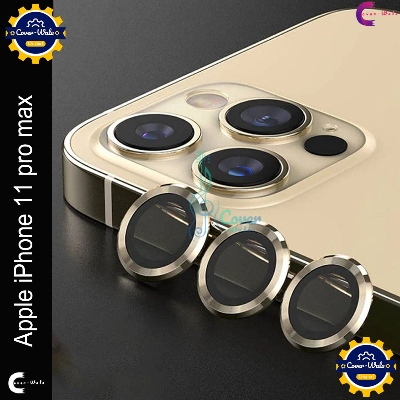Picture of For Apple iPhone 11 Pro Max Camera Protector WSKEN Metal Ring Tempered Glass Camera Lens Protector
